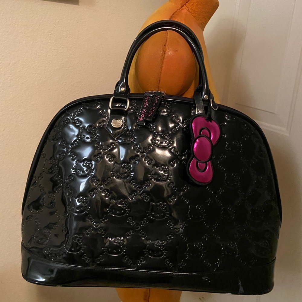 Hello Kitty Loungefly Large Tote Bag patent leather Y2K - Picture 1 of 11